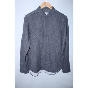 Steven Alan Men's Small Gray Dual Layer Made in USA Long Sleeve Flannel Shirt